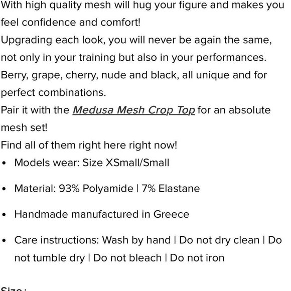 High waisted mesh pole dance shorts by Paradise Chick M/L - Picture 7 of 7